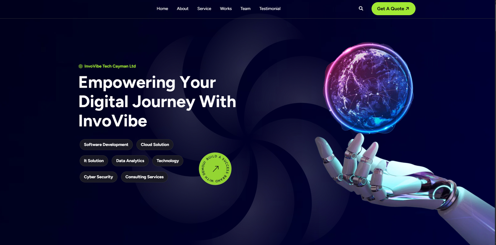InvoVibe Tech Website